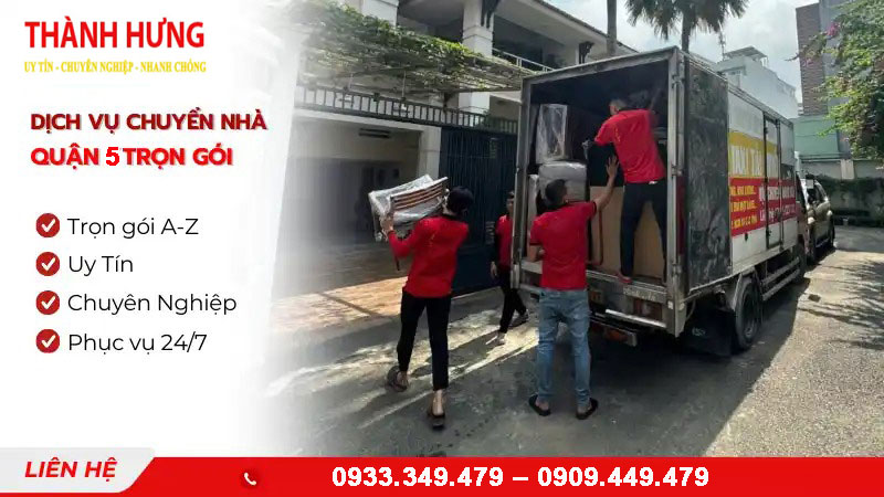Dịch vụ chuyển nhà trọn gói Quận 5 trọn gói giá rẻ, đội ngũ giàu kinh nghiệm